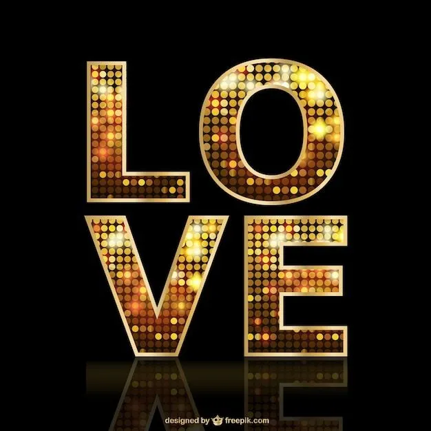 Letras de amor doradas | Descargar Vectores gratis Letras de amor doradas | Descargar Vectores gratis