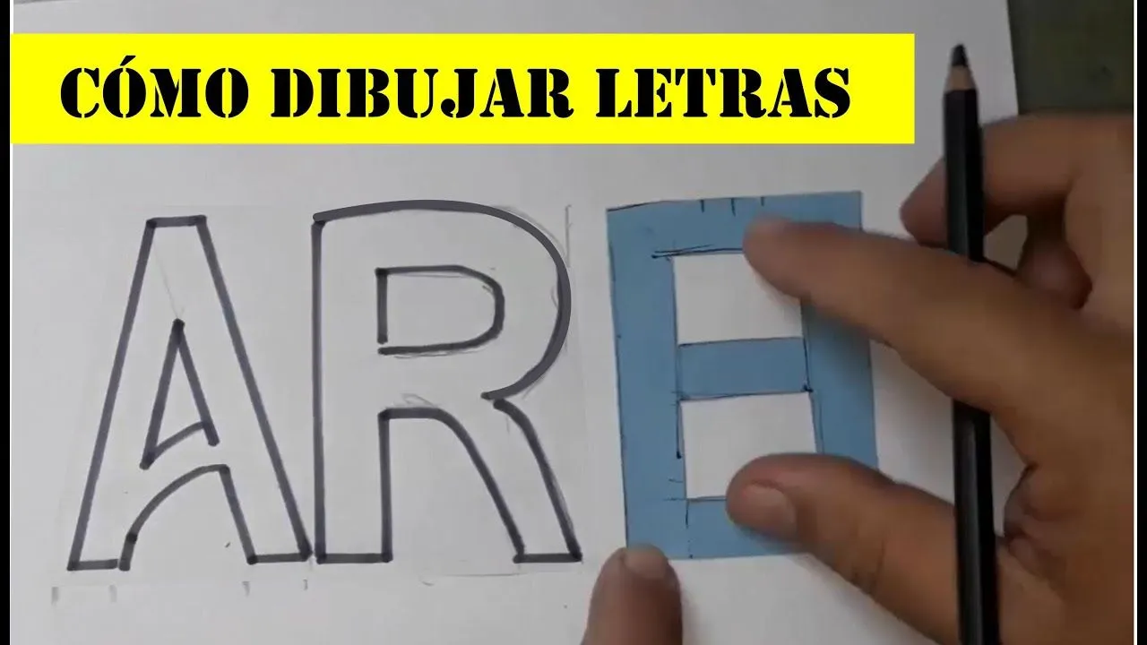 Cómo hacer letras bonitas sin molde para pancartas, carteles o rótulos - YouTube Cómo hacer letras bonitas sin molde para pancartas, carteles o rótulos - YouTube