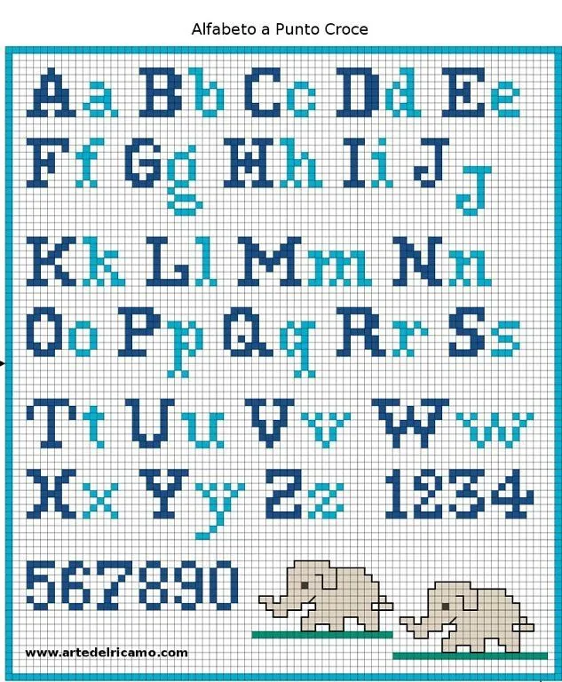 letras bordar (3) | Aprender manualidades es facilisimo.