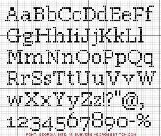 Punto de cruz para bordar letras - Imagui