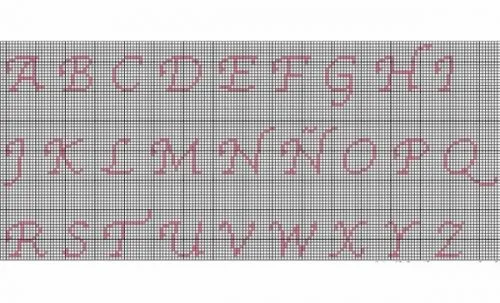 Letras para bordar a punto de cruz - Imagui Letras para bordar a punto de cruz - Imagui
