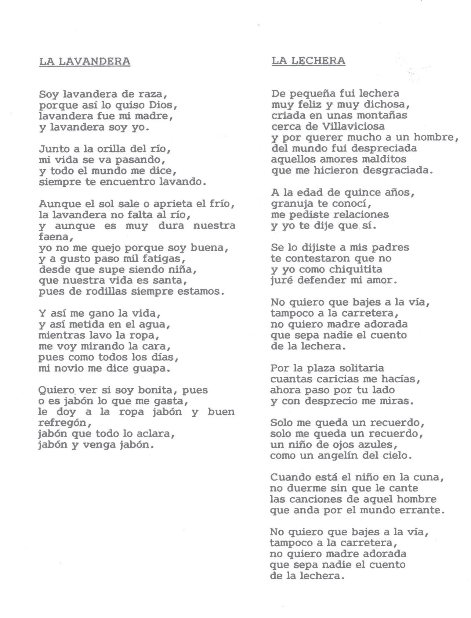 Letras de Canciones populares Recogidas en Encinas de Esgueva Letras de Canciones populares Recogidas en Encinas de Esgueva