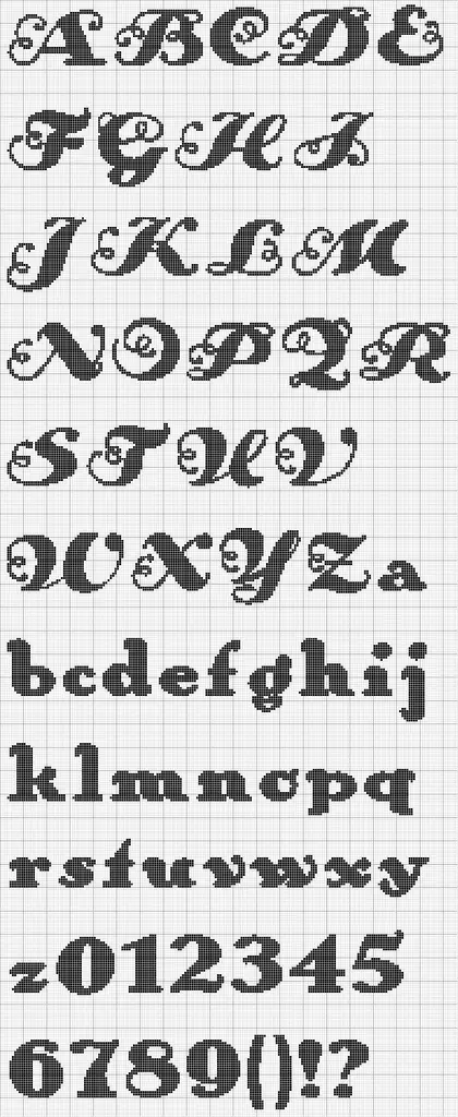 Letras em Ponto Cruz - Fotos e Imagens | Cultura Mix
