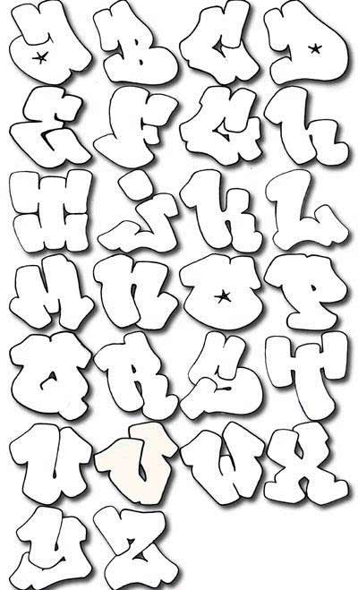 Graffitis letras abecedario - Imagui