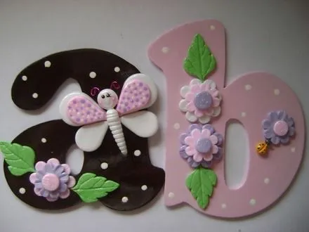 Letras decoradas para bebés - Imagui | niños | Pinterest