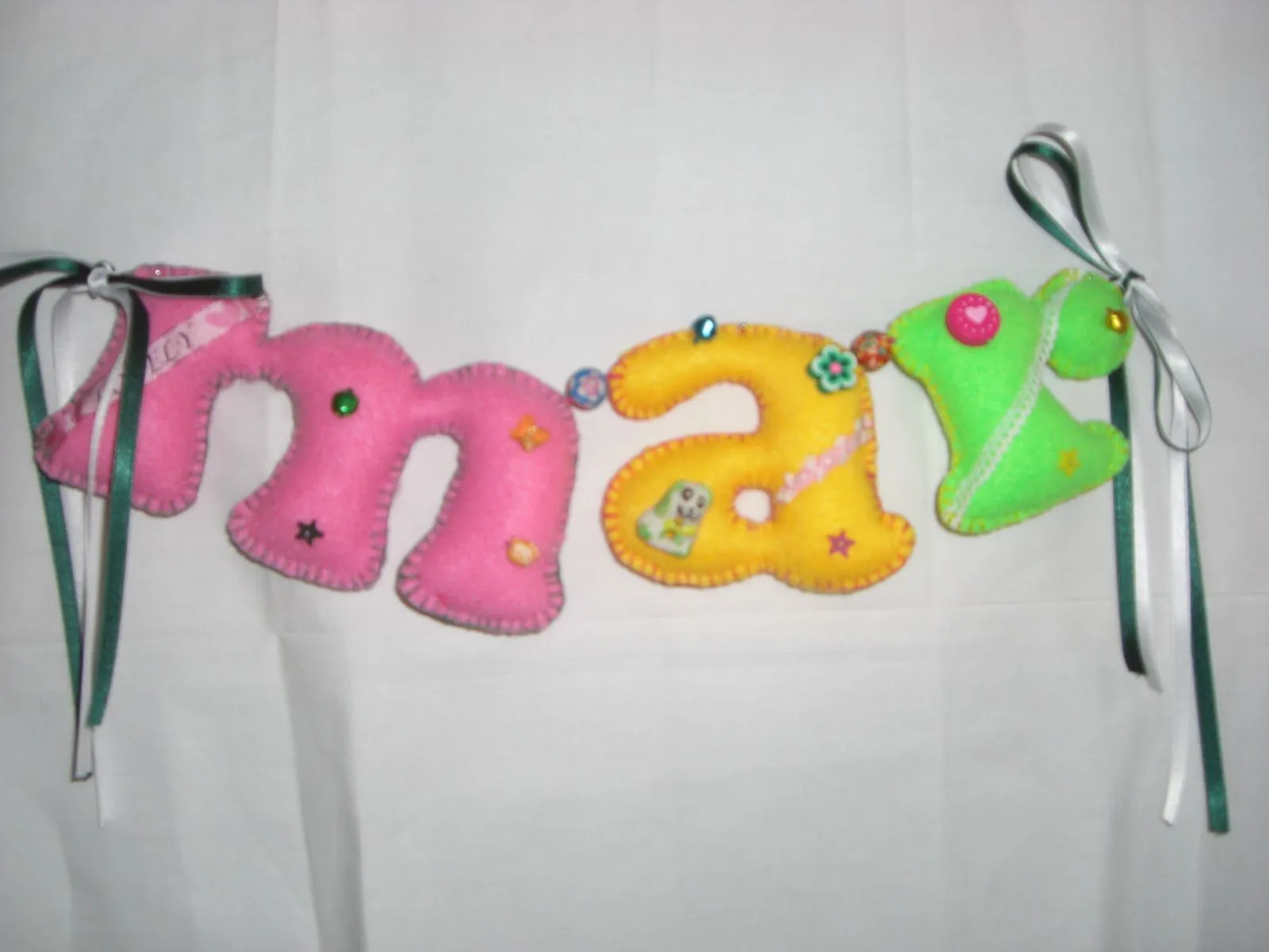 Letras decoradas para formar nombres, ideales para regalos a bebés ... Letras decoradas para formar nombres, ideales para regalos a bebés ...