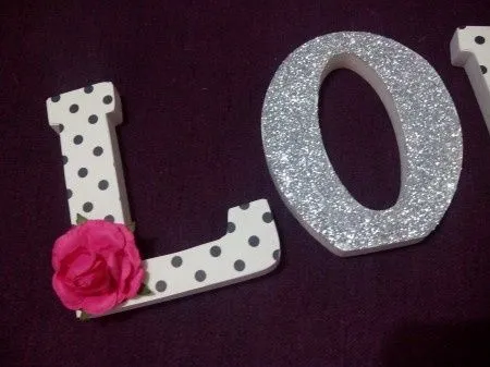 Nuevas letras decoradas - Manualidades - Foro Bodas.net Nuevas letras decoradas - Manualidades - Foro Bodas.net
