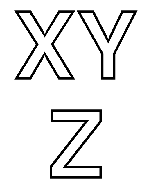 Letras del abecedario en grande para colorear - Imagui
