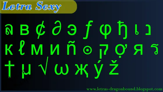 Letras Raras Para Dragonbound Letras Para DB Letras Raras Para Dragonbound Letras Para DB