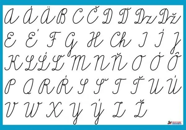 Letras eslovacas escritas a mano | Eslovaquia Letras eslovacas escritas a mano | Eslovaquia