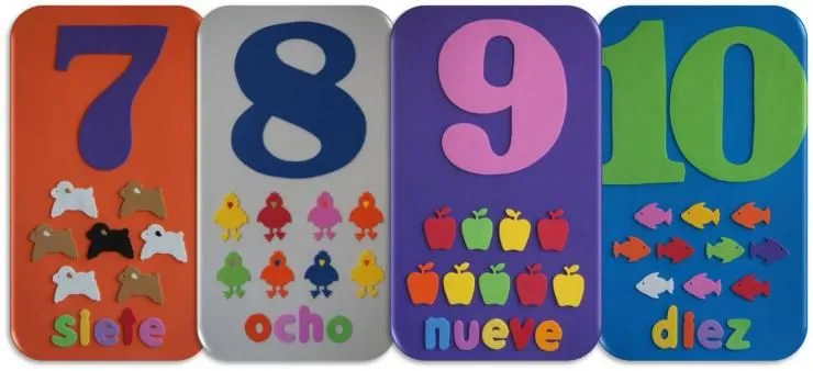 Figuras de numeros en foami - Imagui