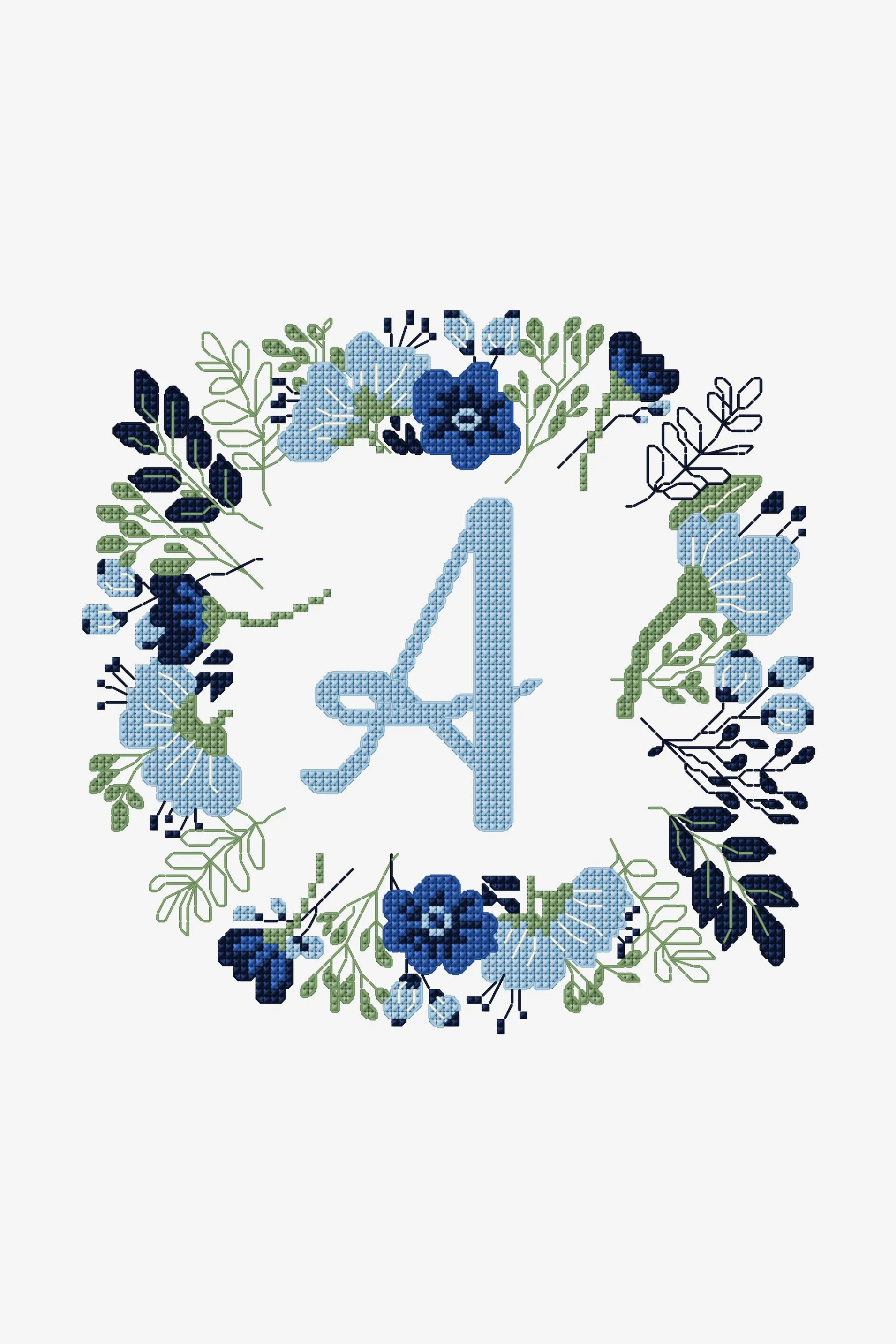 Letras y flores - DMC