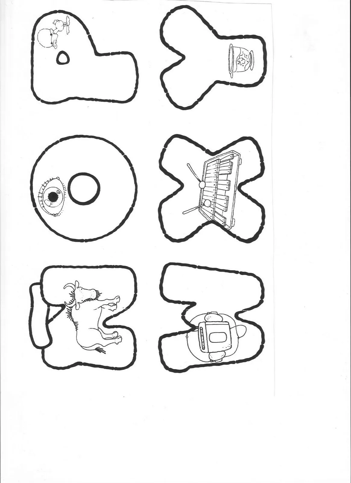 Moldes para hacer letras en foami - Imagui