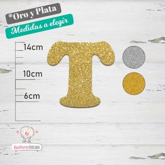 Letras de Goma Eva Purpurina Oro y Plata Letra Letras de Goma Eva Purpurina Oro y Plata Letra