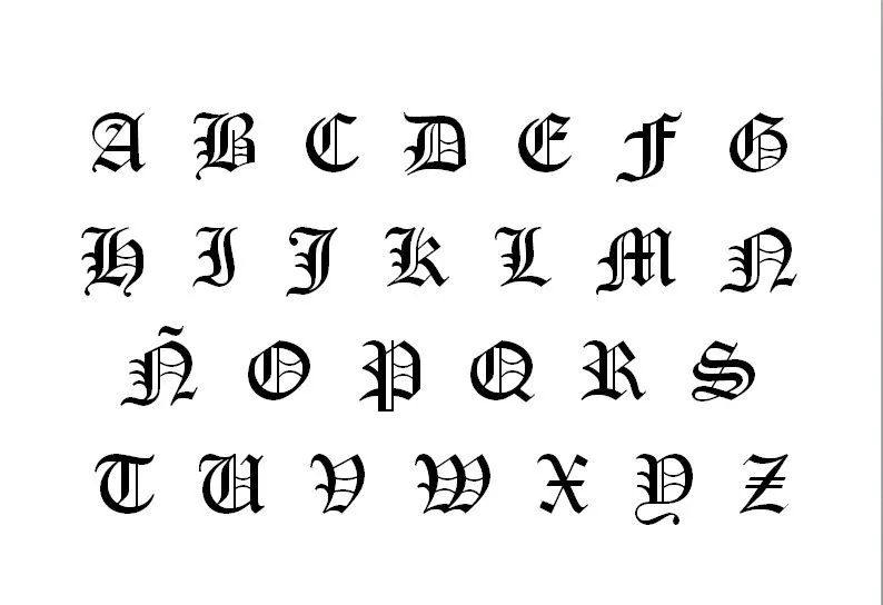 Como hacer letras goticas - Imagui