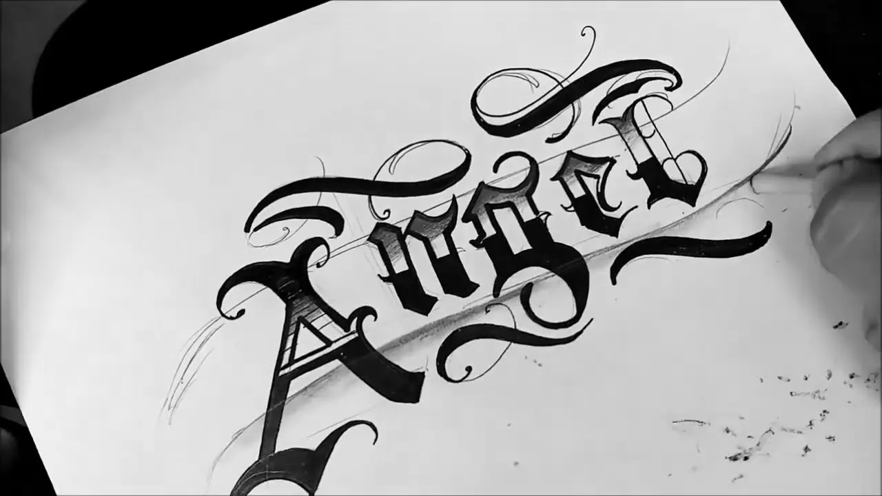 letras goticas para tatuar angel chicano gotico letters lettering malandro gothic lettering 1 - YouTube letras goticas para tatuar angel chicano gotico letters lettering malandro gothic lettering 1 - YouTube