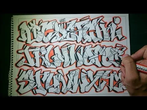 Como hacer letras de graffitis fáciles - abecedarios de graffiti 3D Como hacer letras de graffitis fáciles - abecedarios de graffiti 3D