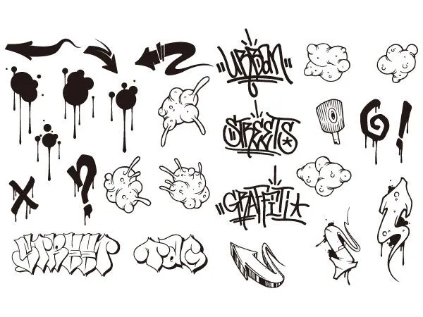 La tendencia de flecha dinámico palabra palabra clave graffiti ...