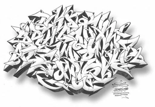 Letras para graffitis wild style abecedario - Imagui