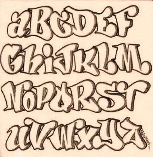 Letras grafiteras para dibujar - Imagui