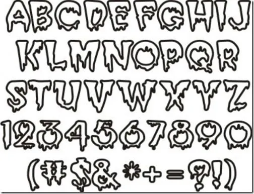 letras halloween para colorear | JUGARYCOLOREAR