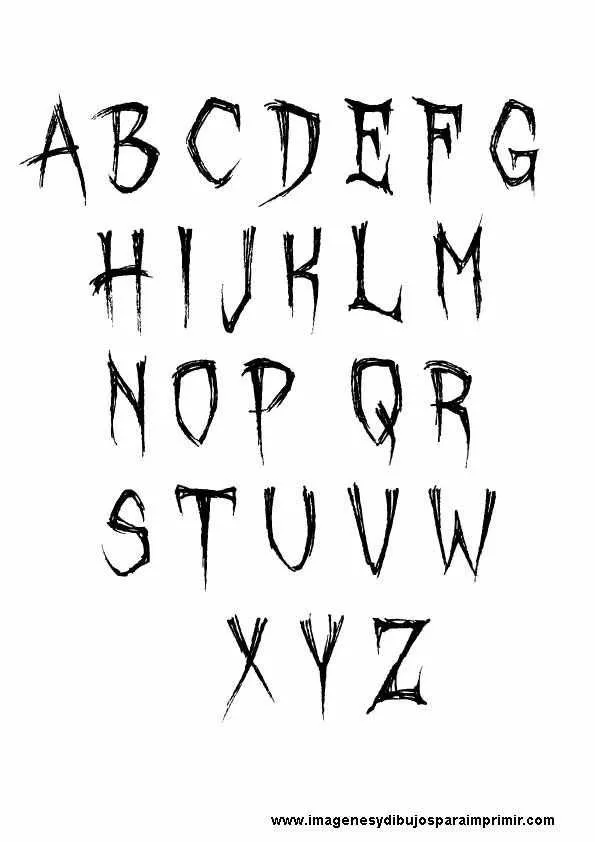 Letras de halloween para imprimir | Letras de terror, Tipos de letras,  Caligrafía guay