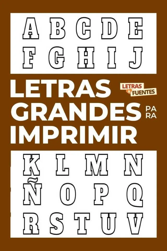 ▷ LETRAS grandes para IMPRIMIR y colorear | Carteles