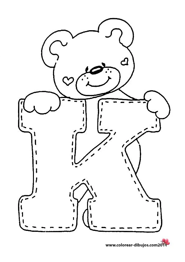 Letras Infantiles para dibujar y colorear - colorearrr