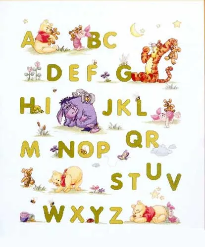 Letras de punto de cruz infantiles para imprimir - Imagui