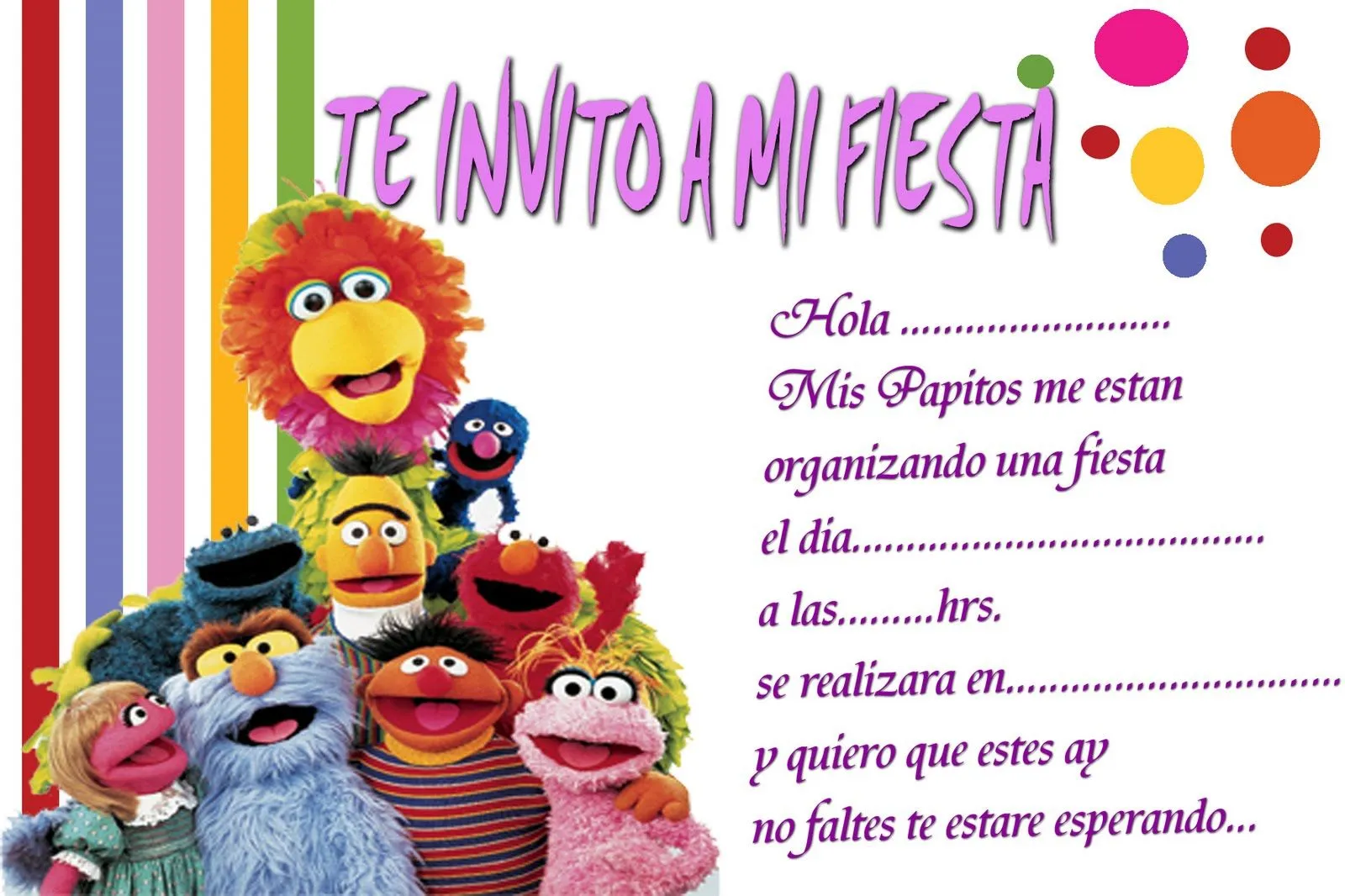 LETRAS TE INVITO A MI FIESTA - Imagui