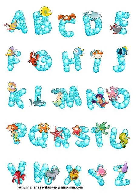 letras con dibujos para imprimir | decoracion | Pinterest ...