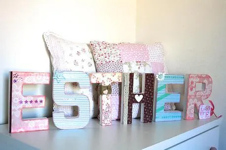 Letras de madera para decorar habitaciones infantiles - Paperblog Letras de madera para decorar habitaciones infantiles - Paperblog