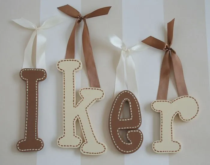 Letras de madera decoradas para niño - Imagui