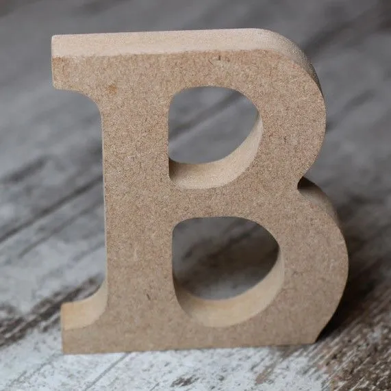 Letras de madera sin pintar (10cmx15mm) | Una Boda Original