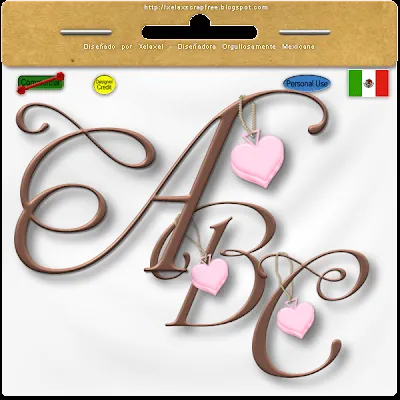 Xelaxscrapfree: Letras de chocolate Mayúsculas Xelaxscrapfree: Letras de chocolate Mayúsculas