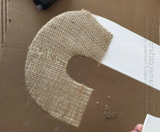 Letras con MDF y tela de fibra natural con adornos ~ Solountip.com