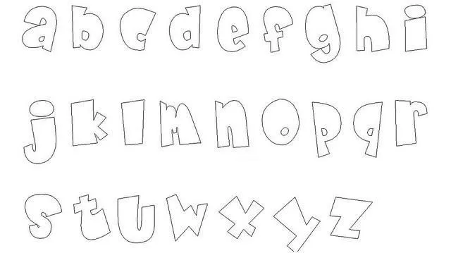 Letras Minúsculas rectas | Moldes de Letras | Pinterest