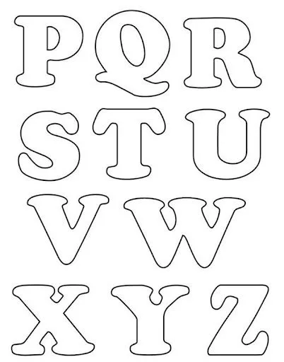 Moldes de letras grandes para recortar - Imagui