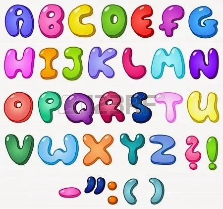 Moldes de letras con colores - Imagui