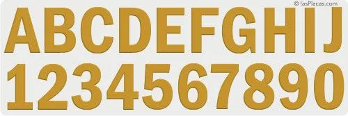 letras y numeros de laton - lasPlacas.com