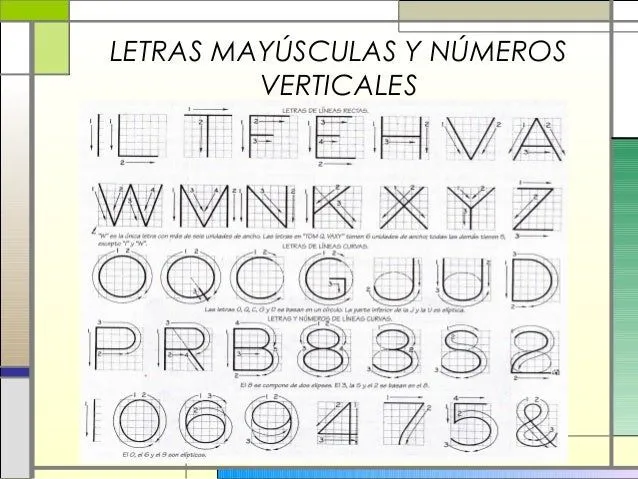 Letras y Numeros Verticales