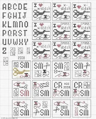 Letras pequeñas a punto de cruz - Imagui