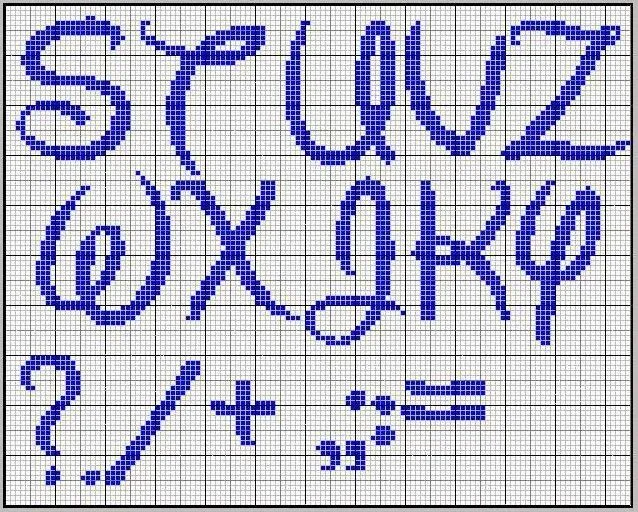 Letras en punto cruz Disney - Imagui