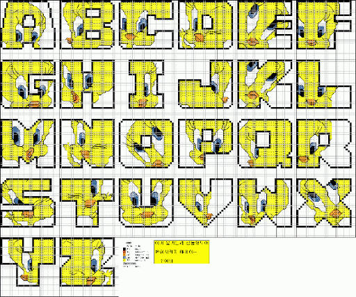 Letras en punto de cruz para imprimir gratis - Imagui