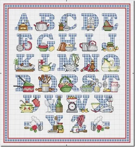 Abecedario infantil en punto de cruz para imprimir - Imagui