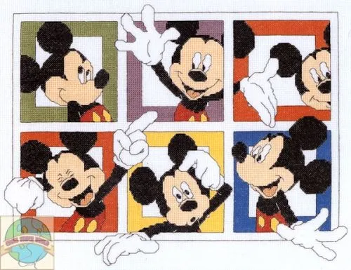 Mickey Mouse punto cruz - Imagui