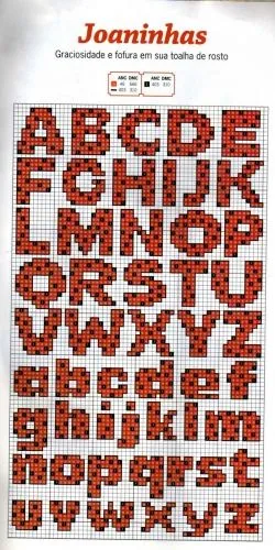 Letras punto de cruz | Punto de cruz - Colección de patrones punto ... Letras punto de cruz | Punto de cruz - Colección de patrones punto ...