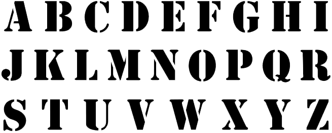 Letras para stencil - Imagui