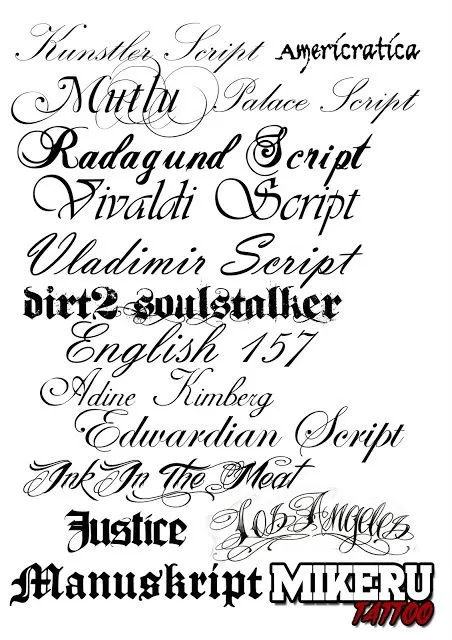 Tipos De Letras Cursivas Tatuajes s Images | tattoo | Pinterest ...