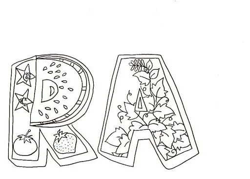 LETRAS DEL VERANO PARA IMPRIMIR Y COLOREAR